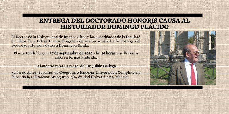 Doctorado Honoris Causa del Prof. Domingo Plácido